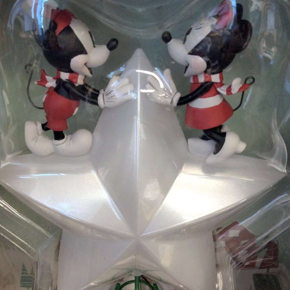 Disney Mickey and Minnie Mouse Light-Up Holiday Tree Topper - Picture 4 of 12